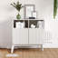 80cm Compact Small Sideboard, Ribbed Door Storage Cabinet-1353864434