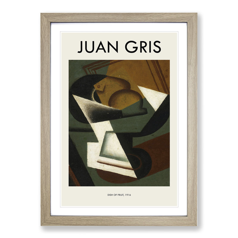 Cafeteria by Juan Gris - Picture Frame Art Prints, 36cm H x 27cm W x 2cm D, Oak