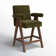 Brittnie 25.5" Full Back Walnut Wood Upholstered Counter Stool With Arms