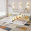 Structure de lit double simple avec rangement, lit simple avec lumière et station de charge-1947203353