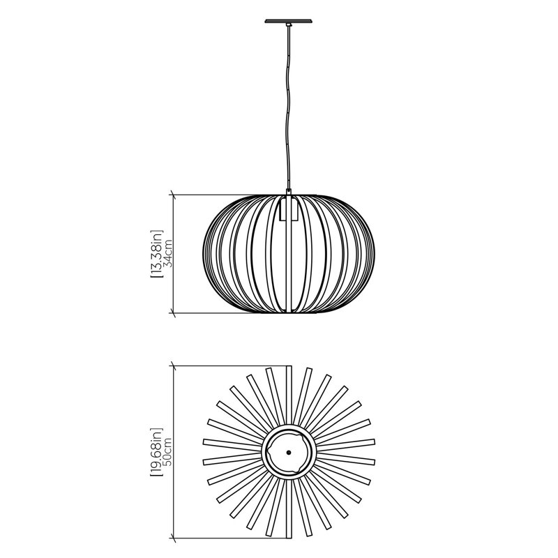 Balloon 1 - Light Pendant, Imbuia