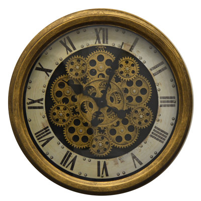 Stinson 18" Wall Clock Moving Gears