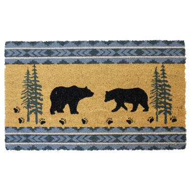 Indoor Funny Doormat for Entryway Brown Bear Welcome Mats for Front Door  Western Rustic Shoe Mat Cabin Decor Floor Mat Non-Slip Rug