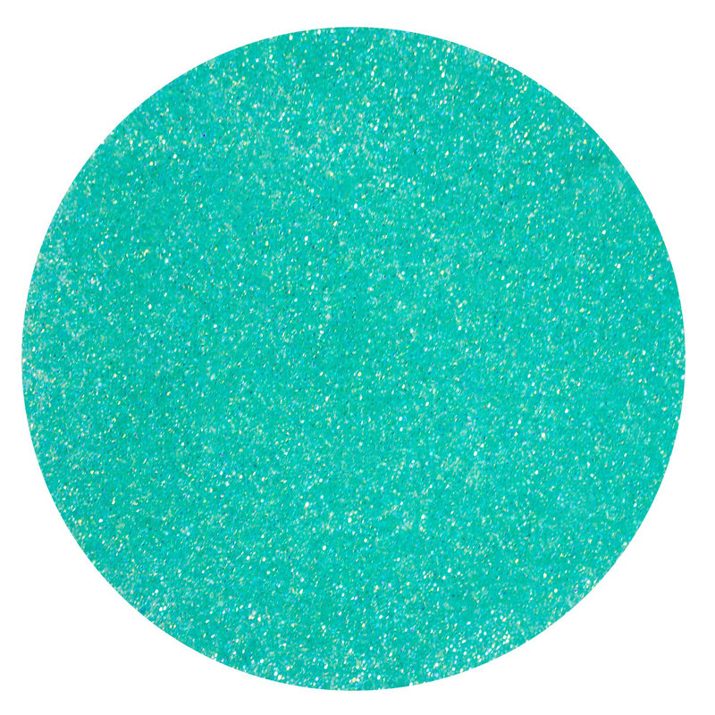 Luminous Round 15" Placemat, Aqua Iridescent