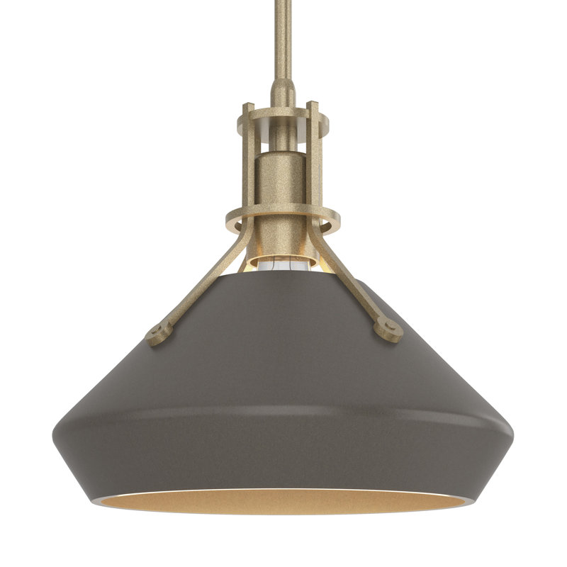 Henry with Chamfer Pendant, Soft Gold, Dark Smoke