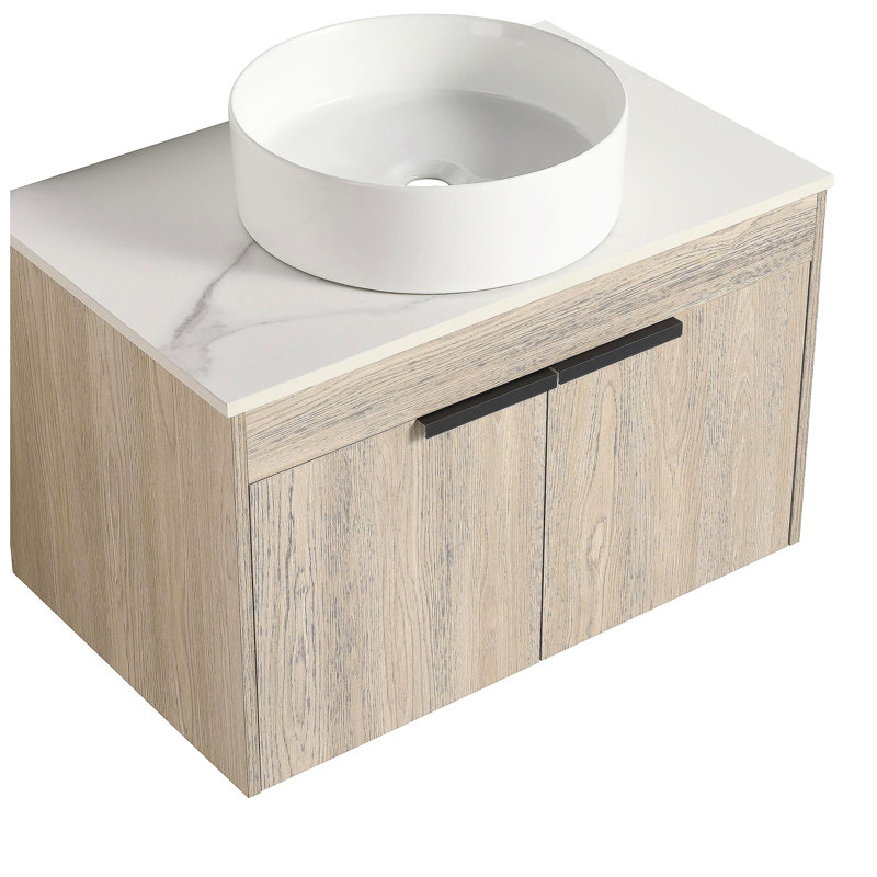 Meuble-lavabo flottant 30 po avec lavabo en céramique