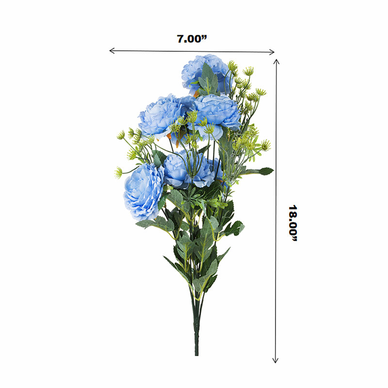 Silk Peony Arrangement, Blue