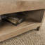 Table basse à plateau relevable, finition brune