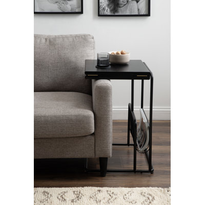 Living Room C-Table with Folding Tabletop