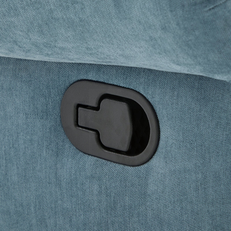 Manual Recliner Sofa Swivel Recliner Rocker Chair, Sky Blue