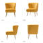 Euclid Velvet Accent Chair with Metal Legs-895726432