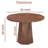 Koi 42"  Round Dining Table in Handmade Ambre Brown Mango Wood with Pedestal Base