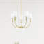 Lustre 5 lumières avec abat-jour en tissu Billet-100090070