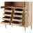  Shirley Recycled Wood Glass Door 8-Drawer Cabinet