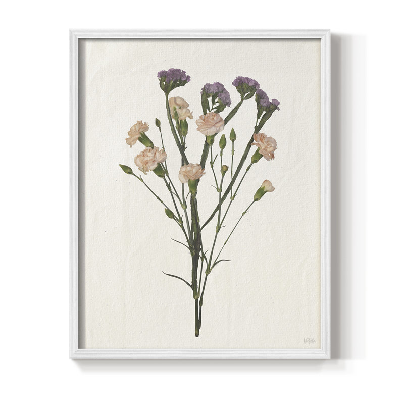 «Organic Floral III», reproduction encadrée - bois massif