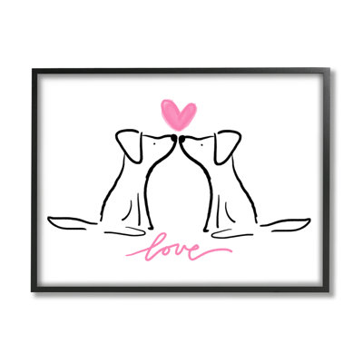 «Love Love», typographie «Deux chiens qui s'embrassent» par Anna Whitham