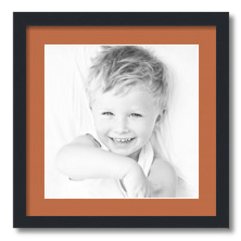 Matte Picture Frame with Mat, Red Orange