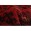 Tapis de zone en laine rouge/noir 3 pi 4 pi x 4 pi 9 po noué la 2019s one-of-kind Allaina