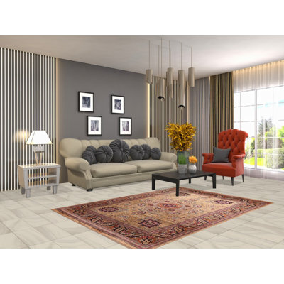 Tapis traditionnel 100% soie géométrique 5 x 7
