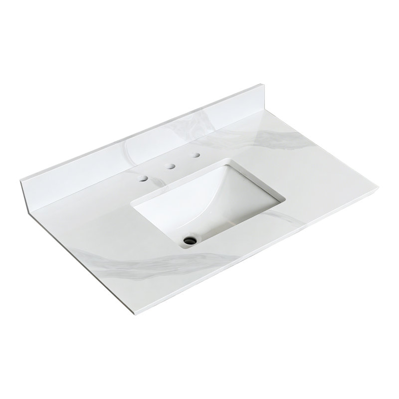 4" Vanity Top White Quartz — Quartz Top