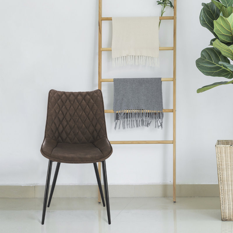 Alhambra 46.5cm H Upholstered Side Chair, Brown, 4
