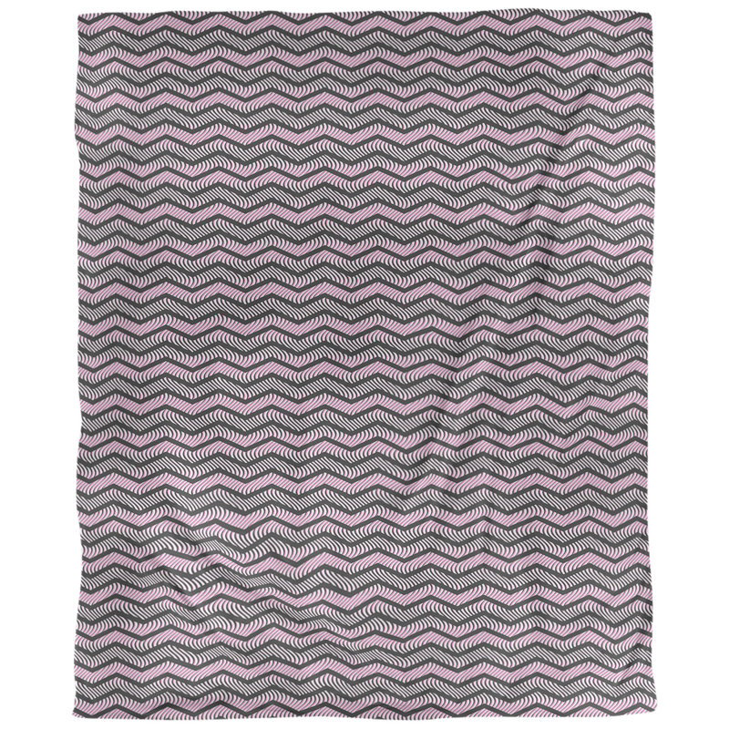 Tissu ondulé, Noir / Rose, L 54 po x l 36 po, Lin huître palazzo