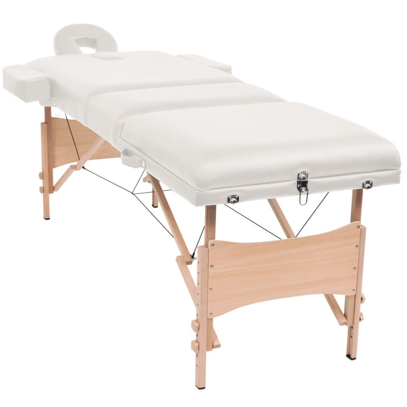 87'' Rectangular Adjustable Folding Table, White