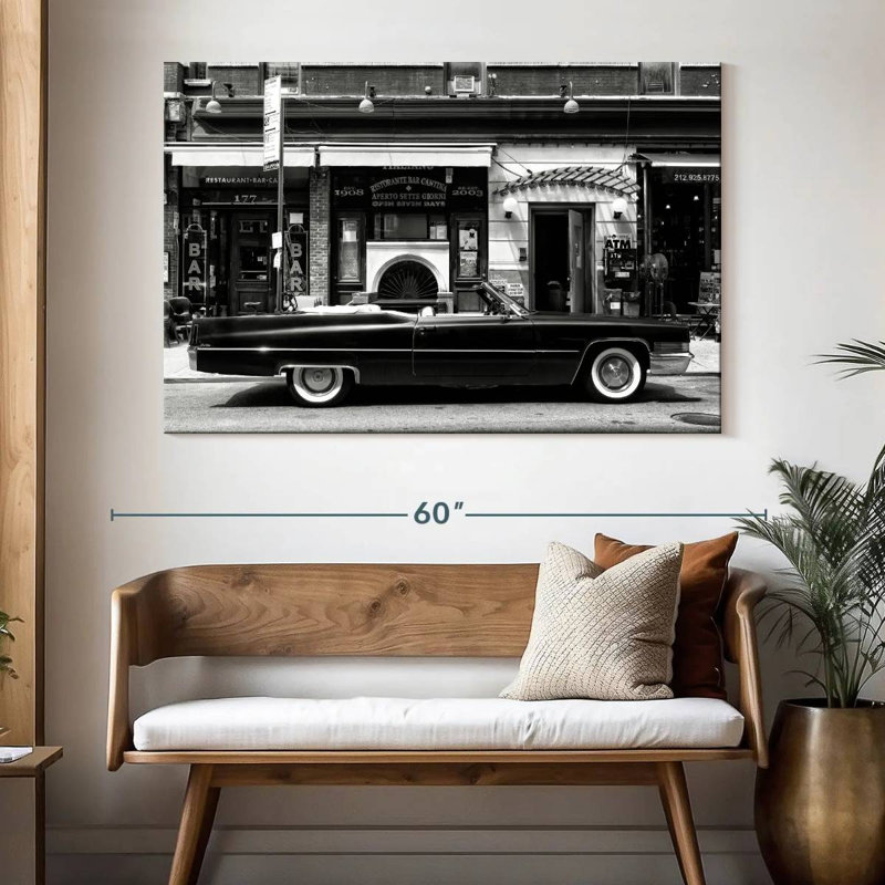 Mehar Black Cadillac, 34'' H X 51'' W