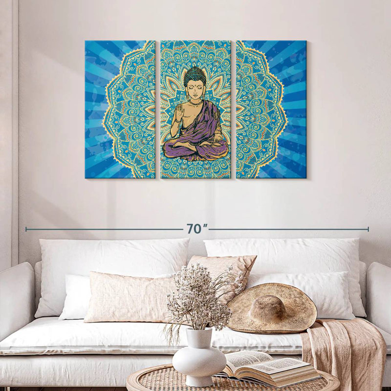 Kerrick Buddha Madhubani, 28" H x 45" W