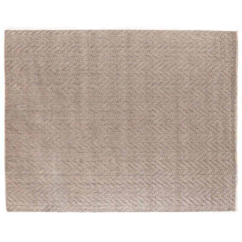 Demani Wool Chevron Area Rug in Raffia, Rectangle 9' x 12'