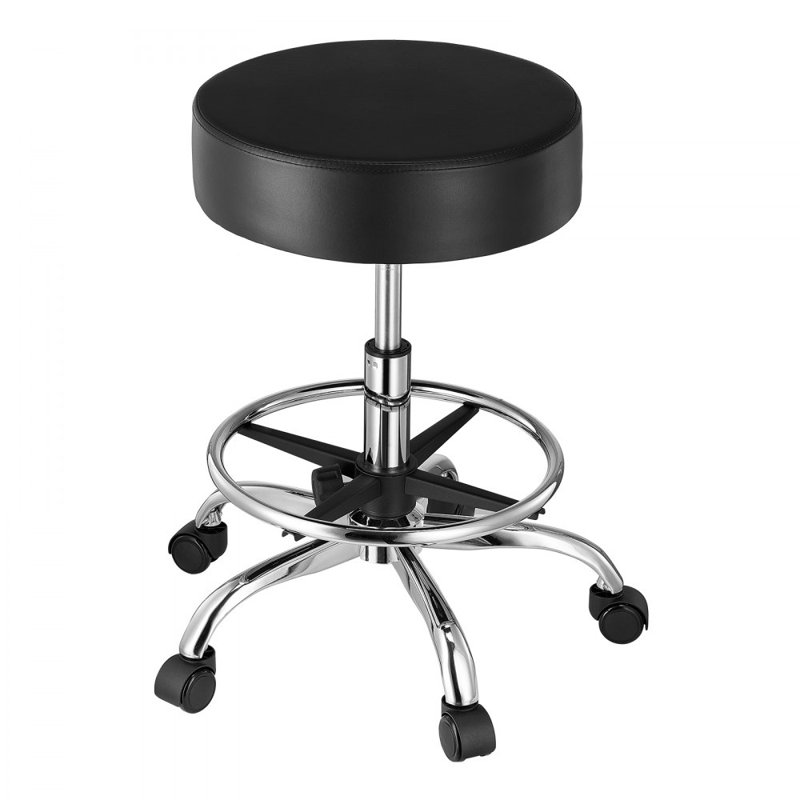 Adjustable Height Lab Stool with Footrest