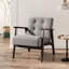 Croix Solid Wooden Frame Upholstered Tufted Armchair-1221753581
