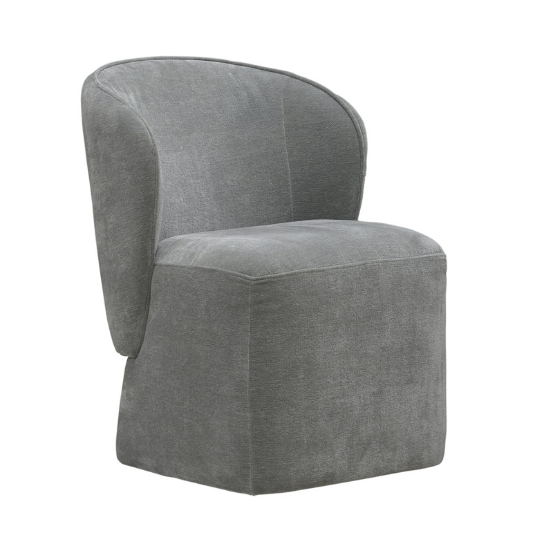 Chaise rembourrée Faouzi avec roulettes, Saphire