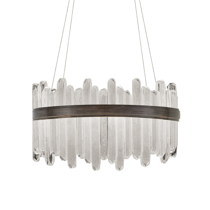 Lustre rond 30,5 po Lior, 3000, Bronze