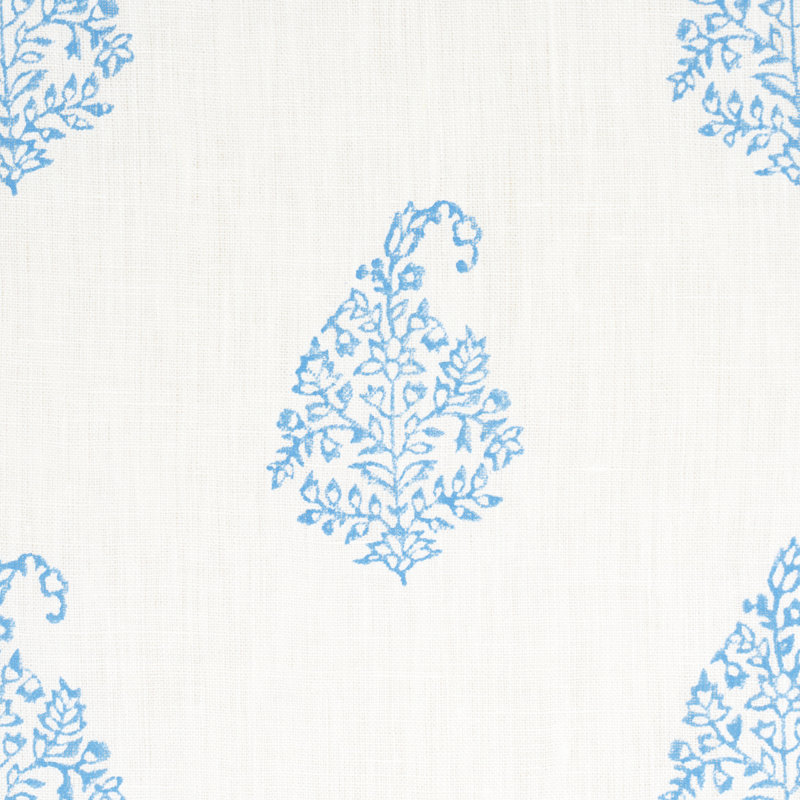 Tissu à motif cachemire Kerala, Bleu