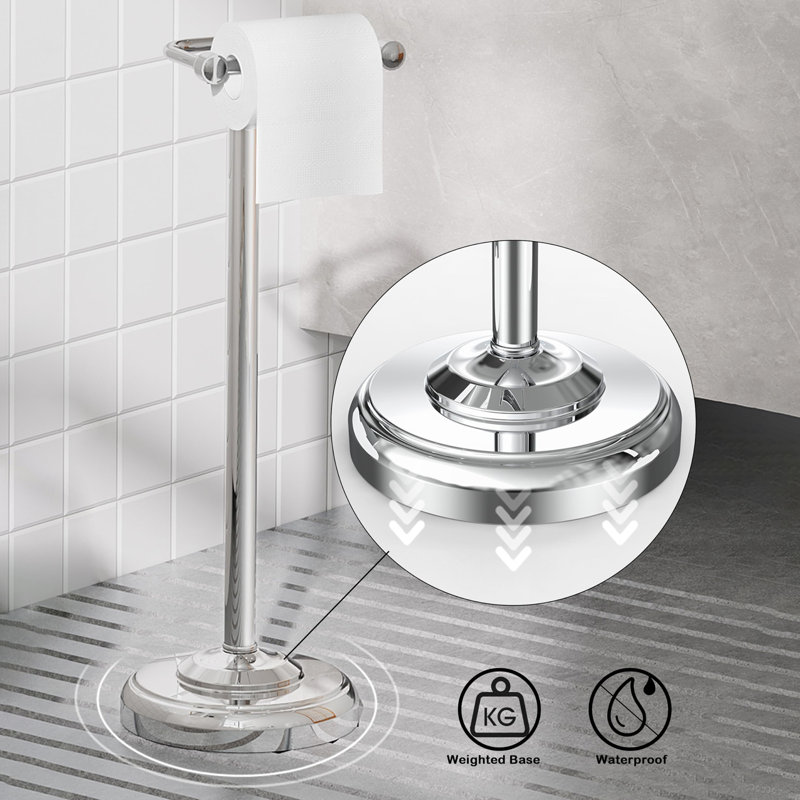 Free Standing Toilet Paper Holder, Chrome