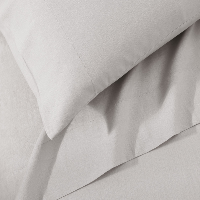 Egyptian-Like Cotton-European Linen Sheet Set, Moon, California King Sheet Set with 2 Pillowcases