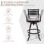 Tabouret de bar pivotant en aluminium 29 po avec coussin Sunbrella amovible Shamara (ensemble de 4)-1414232394