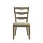 Ensemble de chaises d'appoint Parfield en tissu brun clair et finition chêne vieilli (ensemble de 2)