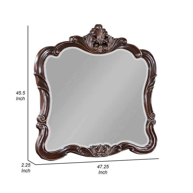 Leon Solid Wood Frame Rectangle Mirror
