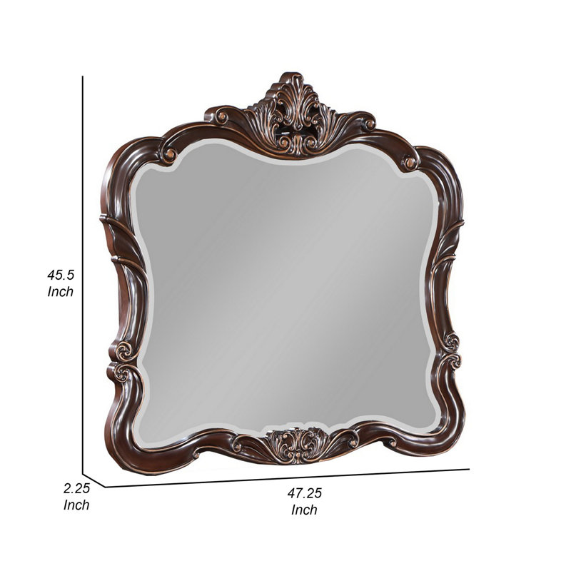 Leon Solid Wood Rectangle Mirror