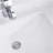 White Rectangular Undermount Bathroom Sink With Overflow