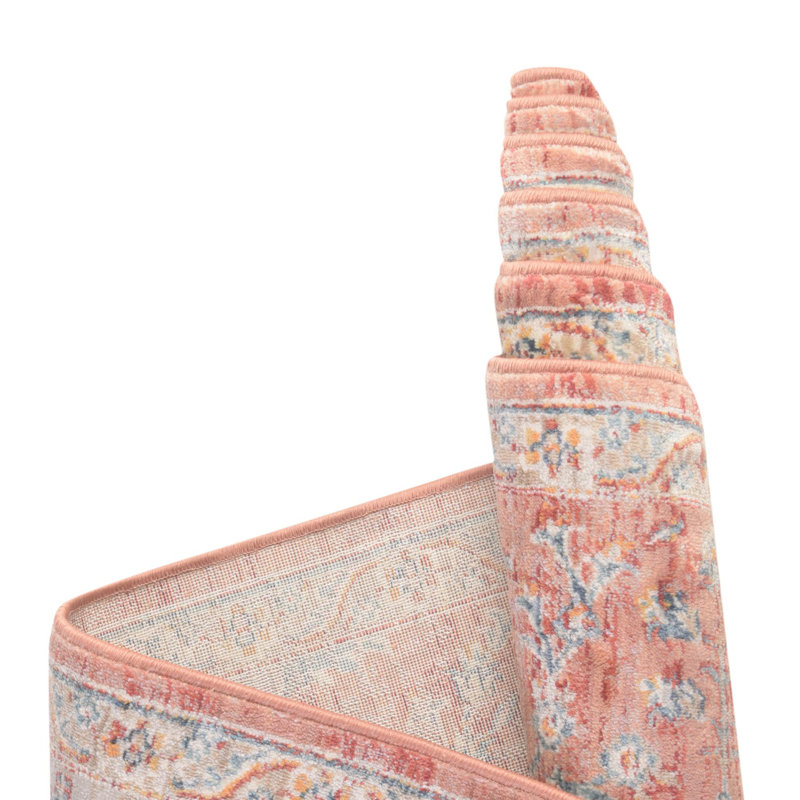 Alize Oriental Red/Ivory/Light Blue Area Rug, Rectangle 2' x 3'1"