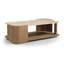 Table basse Delorenzo en marbre beige et chêne brun-2011109289