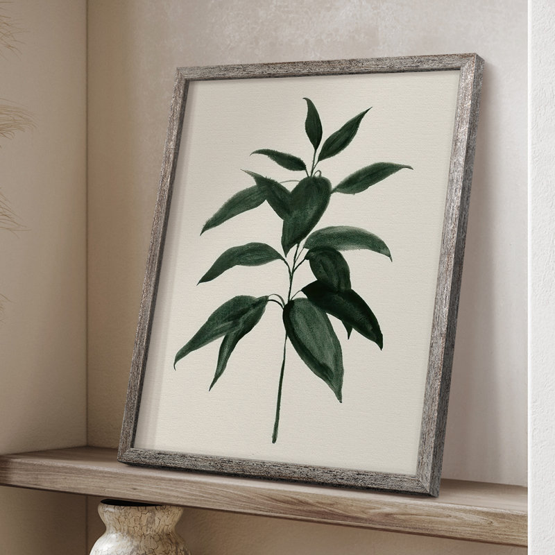 «Soft Greenery I», reproduction encadrée - bois massif, H 11 po x l 9 po