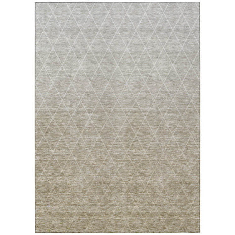 Machine Washable Indoor/Outdoor Chantille ACN1175 Taupe Rug