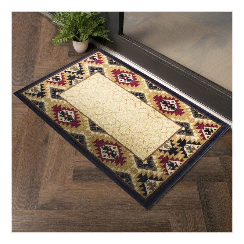 Tapis crème Tribes Southwest Tribes, Rectangle 7 pi 10 po x 10 pi 3 po