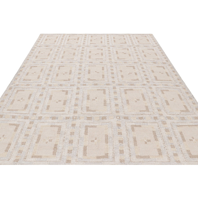 Scandinavian Wool Geometric Area Rug, Rectangle 10' x 14'