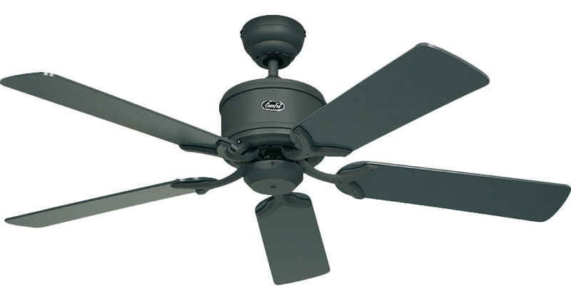 Allman 132cm Ceiling Fan, Brushed Chrome with Walnut and Beech Blades
