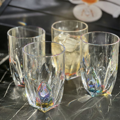 Verres en acrylique Rainbow Diamond